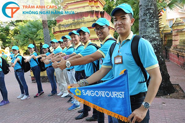 Nón đồng phục du lịch của Saigon Tourist sản xuất bởi Trâm Anh Caps